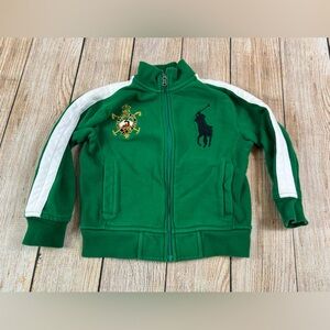 Polo Ralph Lauren Mexico Big Pony Logo Track Jacket Green Toddler Boys Size 4T